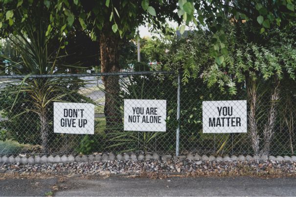 Signs promoting Mental Health wellness