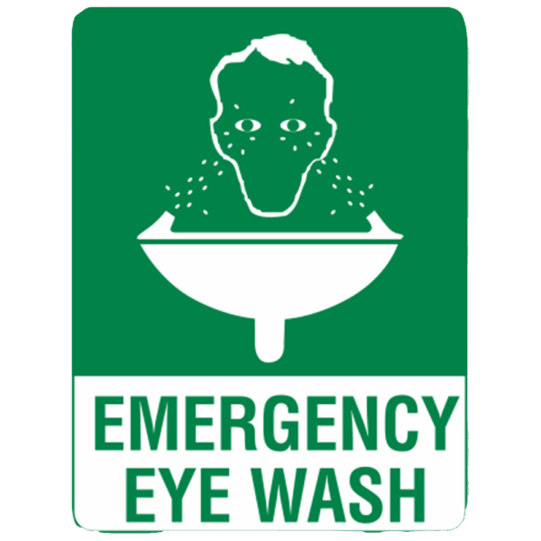 Small Metal Emergency Eyewash Sign 30 x 22.5cm