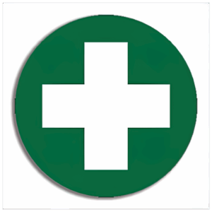 First Aid Cross Sticker 5 x 5cm Sheet/5