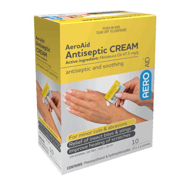 AEROAID Antiseptic Cream Sachet 1g Box/10