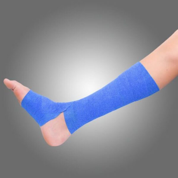 AEROBAN Blue Cohesive Bandage 2.5cm x 4.5M Wrap/12 - Image 2