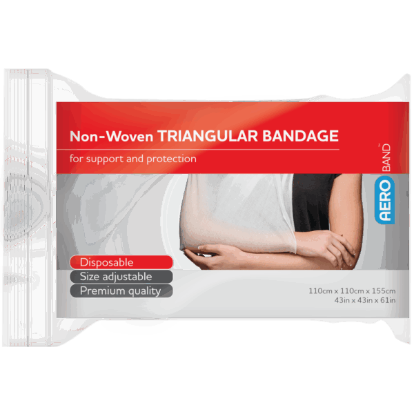 AEROBAND Non-Woven Triangular Bandage 110 x 110 x 155cm Bag/10