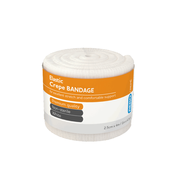 AEROCREPE Elastic Crepe Bandage 2.5cm x 4M Wrap/12