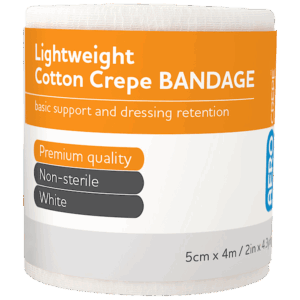 AEROCREPE Light Cotton Crepe Bandage 5cm x 4M Wrap/12