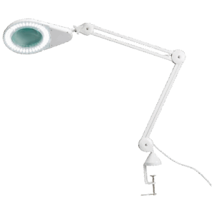 LED Magnifying Lamp with Table Clamp (12cm diameter, 115cm extension)