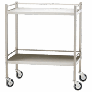 Large Stainless Steel Trolley with Rails 110 x 50 x 97cm