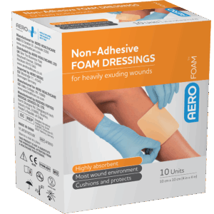 AEROFOAM Non-Adhesive Foam Dressing 10 x 10cm Box/10