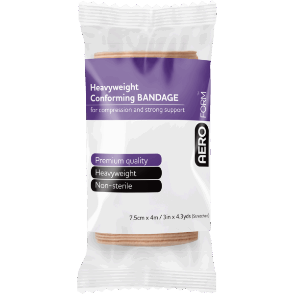 AEROFORM Heavyweight Conforming Bandage 7.5cm x 4M Wrap/12