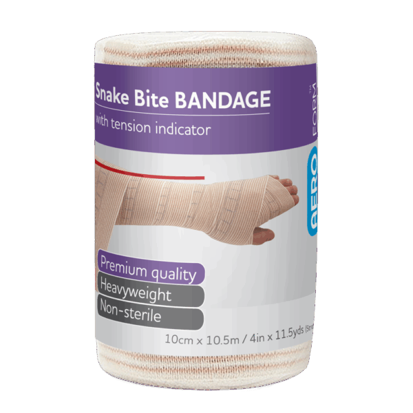 AEROFORM Snake Bite Bandage with Indicator 10cm x 10.5M Wrap/12