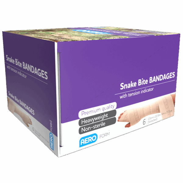 AEROFORM Snake Bite Bandage with Indicator 10cm x 10.5M Box/6