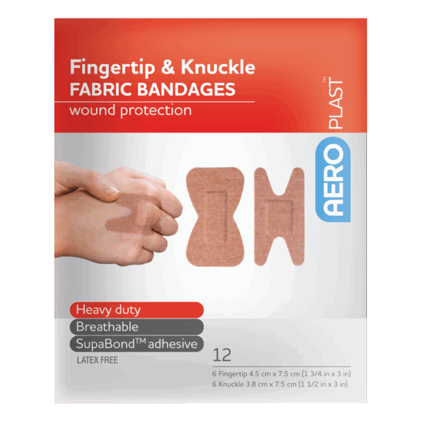 AEROPLAST Premium Fabric Fingertip & Knuckle Dressings Env/12