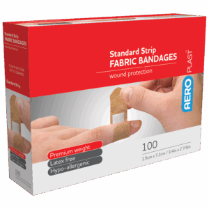 AEROPLAST Premium Fabric Standard Strip 7.2 x 1.9cm Box/100