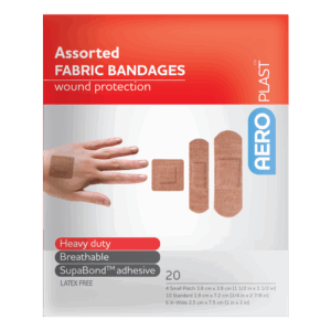 AEROPLAST Premium Fabric Assorted Dressings Env/20