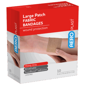 AEROPLAST Premium Fabric Large Patch 7.5 x 5cm Box/10