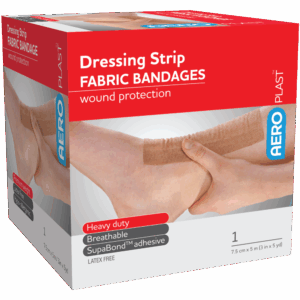 AEROPLAST Premium Fabric Dressing Strip 7.5cm x 5M