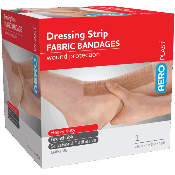 AEROPLAST Premium Fabric Dressing Strip 7.5cm x 5M