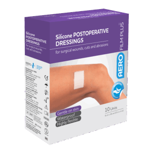 AEROFILM PLUS Sensitive Silicone Postoperative Dressing 9 x 10cm Box/10