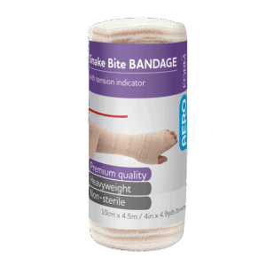 AEROFORM Short Snake Bite Bandage with Indicator 10cm x 4.5M Wrap/12