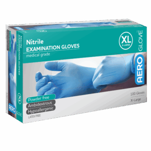 AEROGLOVE X-Large Nitrile Powder-Free Gloves Box/100