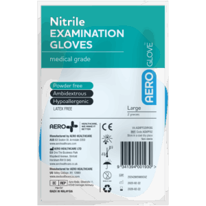 AEROGLOVE Large Nitrile Powder-Free Gloves Bag/2