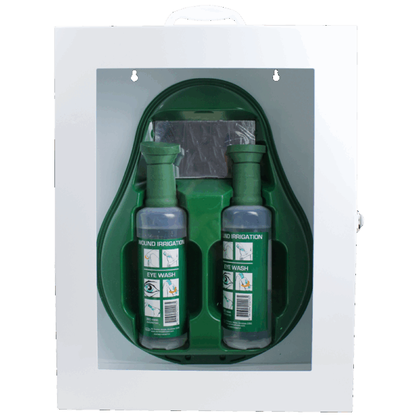 AEROWASH Drop Eyewash Station in Metal Cabinet with Perspex Front