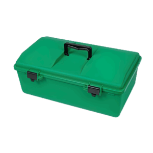 AEROCASE Green Plastic Tacklebox with 1 Liftout Tray 30 x 46.5 x 18cm