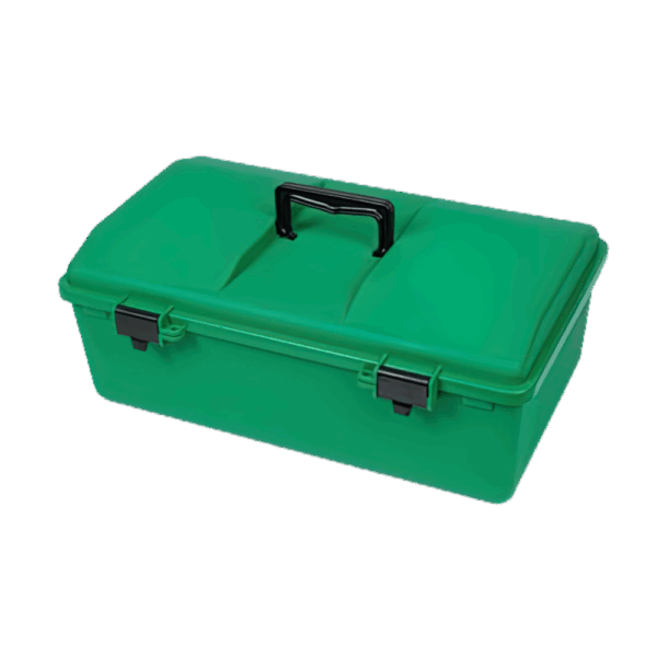 AEROCASE Green Plastic Tacklebox with 1 Liftout Tray 30 x 46.5 x 18cm