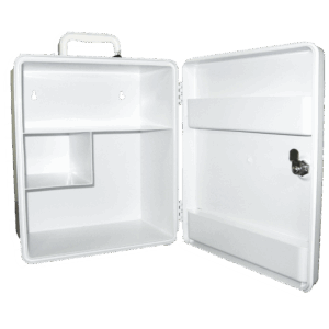 AEROCASE Large White Plastic Cabinet with Key Latch 32 x 37 x 18cm