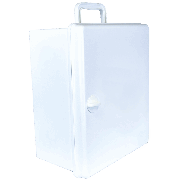 AEROCASE Large White Plastic Cabinet with Knob Closure 32 x 37 x 18cm