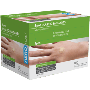 AEROPLAST Plastic Spot Dressings 2.25cm Diameter Box/100