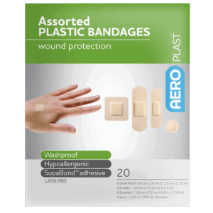 AEROPLAST Plastic Assorted Dressings Env/20