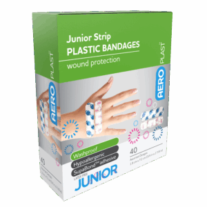 AEROPLAST Plastic Junior Strip 7.2 x 1.9cm Box/40