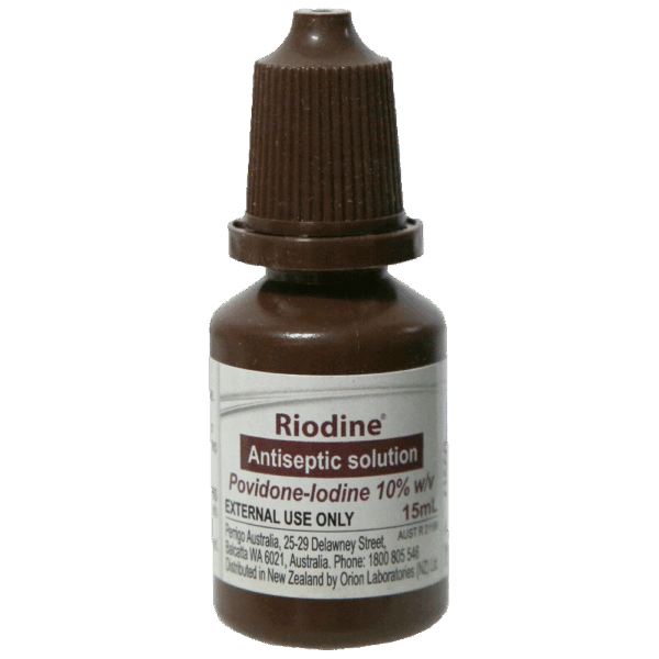 RIODINE 10% Povidone Iodine Solution Dropper Bottle 15ml
