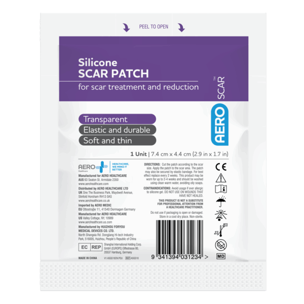 AEROSCAR Silicone Scar Patch 7.4 x 4.4cm Box/10 - Image 2