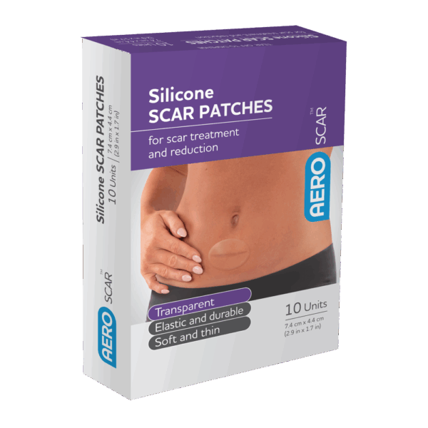 AEROSCAR Silicone Scar Patch 7.4 x 4.4cm Box/10