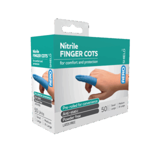 AEROSHIELD Large Nitrile Finger Cots Box/50
