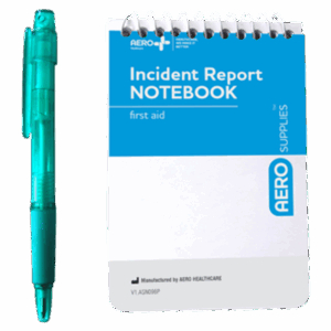 AEROSUPPLIES First Aid Notebook with Pen
