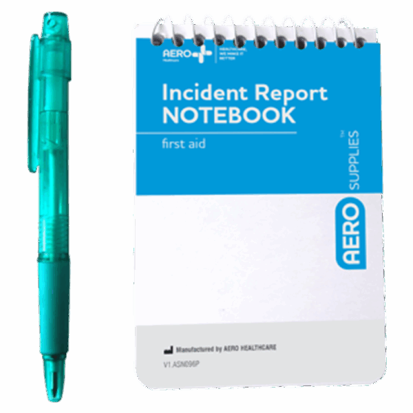 AEROSUPPLIES First Aid Notebook with Pen