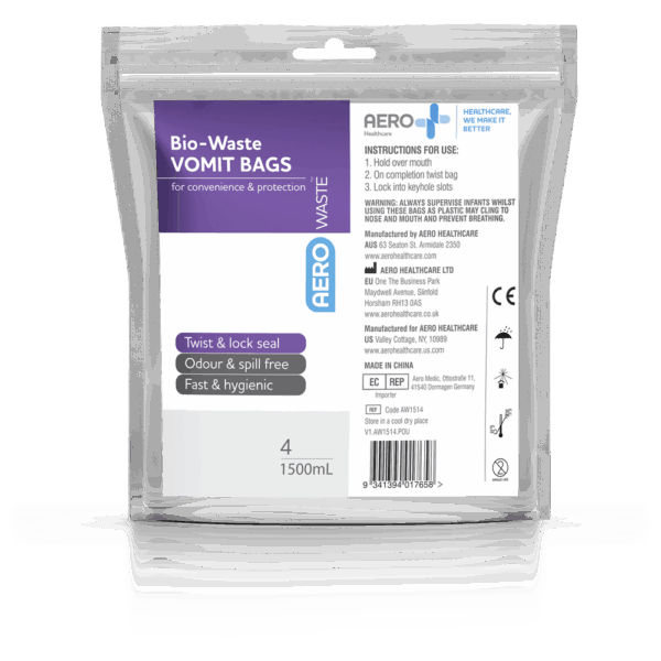 AEROWASTE Bio-Waste Vomit Bag 1500ml Bag/4