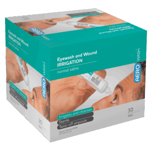 AEROWASH Sodium Chloride Eyewash Ampoule 30ml Box/30
