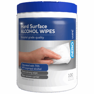 AEROWIPE 70% Isopropyl Alcohol Hard Surface Wipes (DG) Tub/100