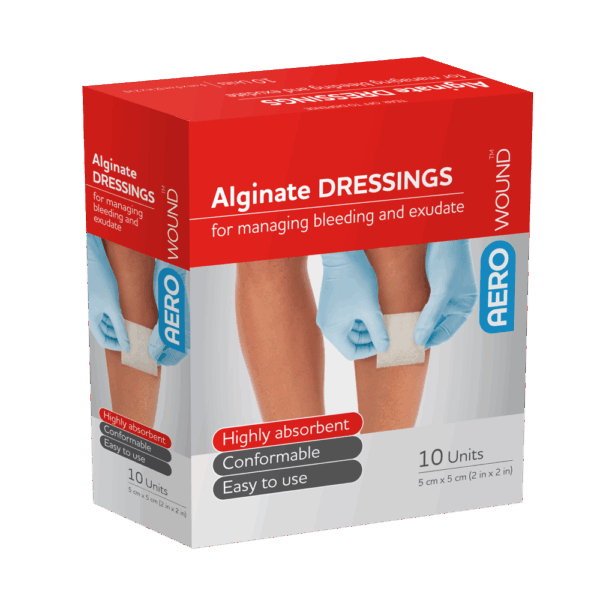 AEROWOUND Alginate Dressing 5 x 5cm Box/10