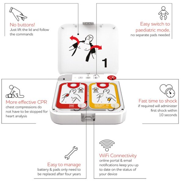 LIFEPAK CR2 Fully-Automatic Defibrillator with Wi-Fi (DG) - Image 2