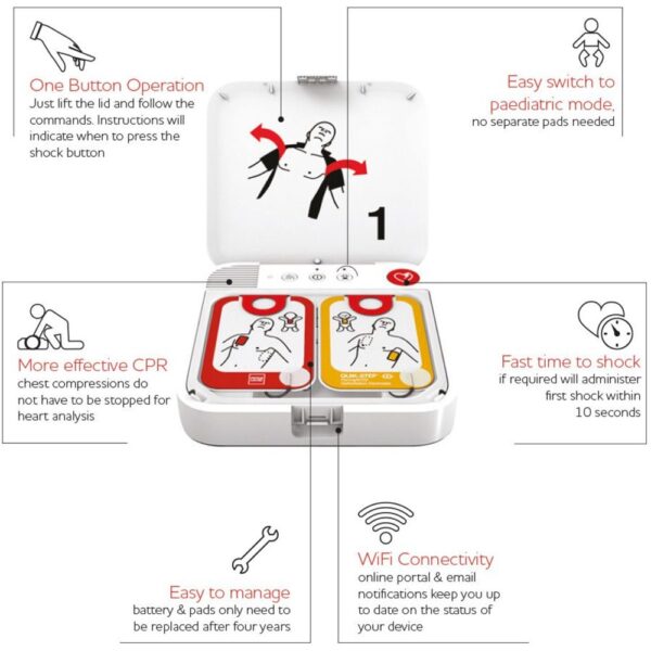 LIFEPAK CR2 Semi-Automatic Defibrillator with Wi-Fi (DG) - Image 2