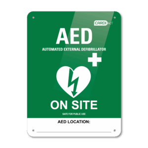 CARDIACT Poly AED On Site Sign 22.5 x 30cm