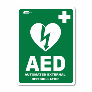 CARDIACT AED Sticker 22.5 x 30cm