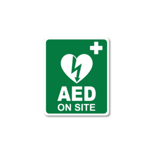 CARDIACT AED On Site Sticker 10 x 12cm