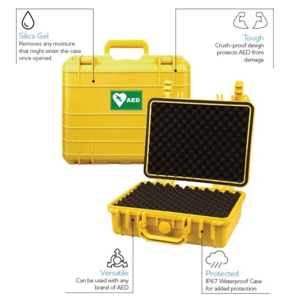 CARDIACT Large Waterproof Tough AED Case  43 x 38 x 15.4cm (Yellow) - Image 5