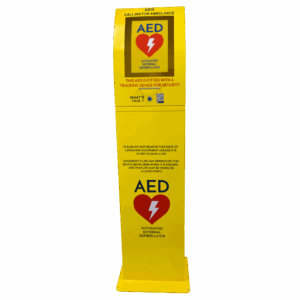CARDIACT Yellow Floor Mount AED Cabinet 30 x 40 x 160 cm