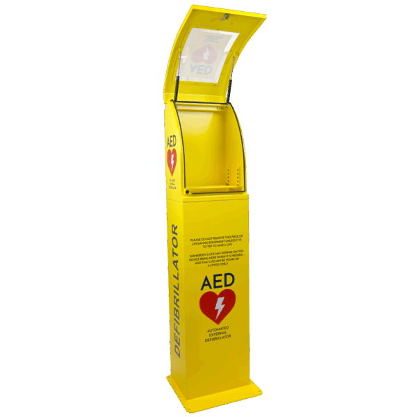 CARDIACT Yellow Floor Mount AED Cabinet 30 x 40 x 160 cm - Image 2